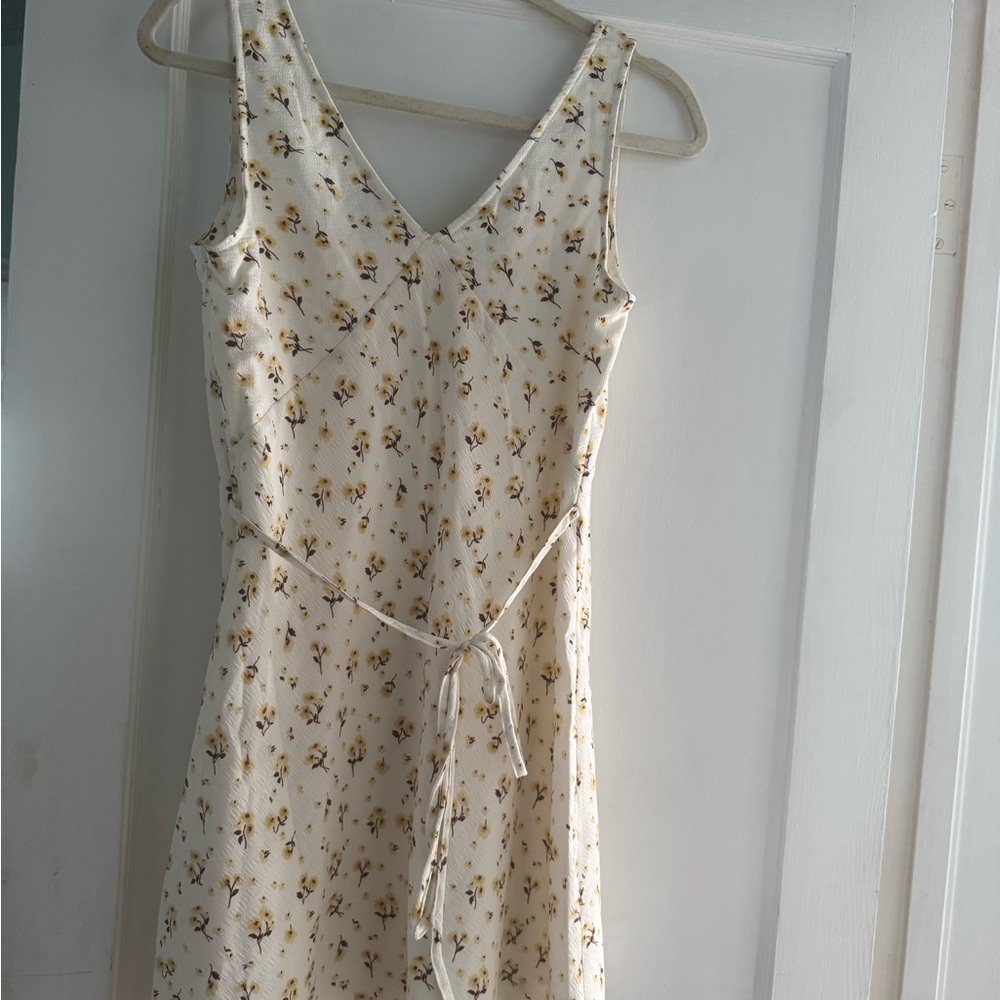Princess Polly Floral Midi Dress - Cream and Yellow